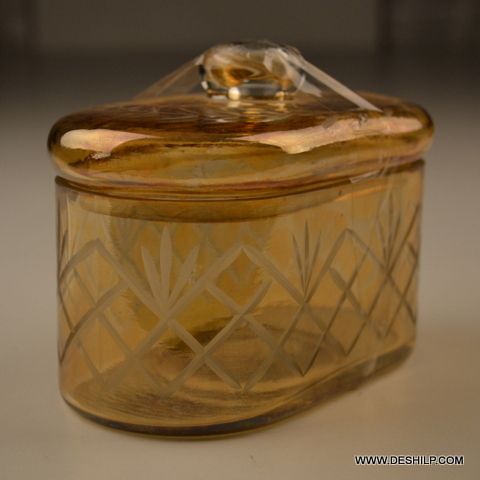 Colour Yellow Color Opal Glass Jar