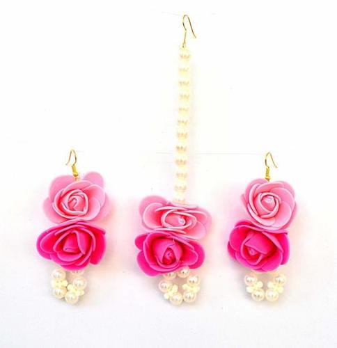 Fancy Royal Rajasthani Pink Gota Patti Earrings for Women & Girls