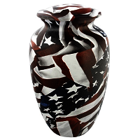 Patriotic Shimmer Cremation Urn