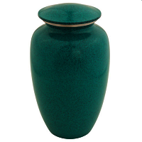 Marbled Dark Green Cremation Urn