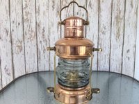 Maritime Nautical Ship Lantern 14/" Brass /& Copper Anchor Oil lamp Boat Light