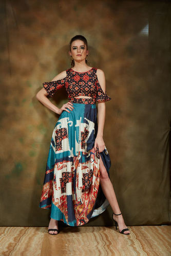 Digital Print in Silk Maxi