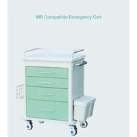 Mri Compatible Emergency Cart - Color: White