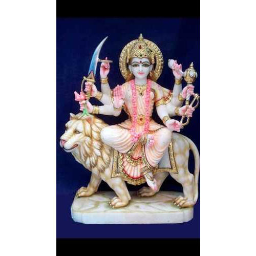 Easy To Clean Durga Marble Statue