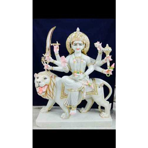 Light Weight Marble Durga Mata Statue