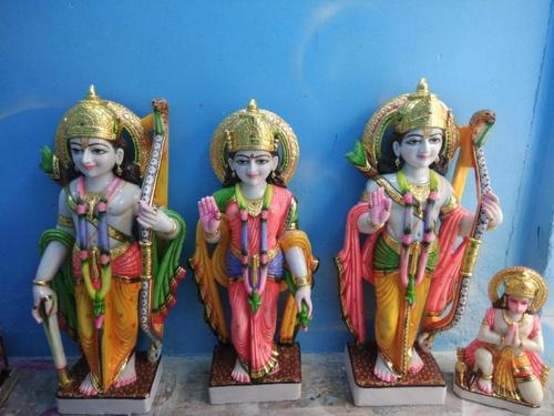 Ram Darbar Marble Family with Hanuman