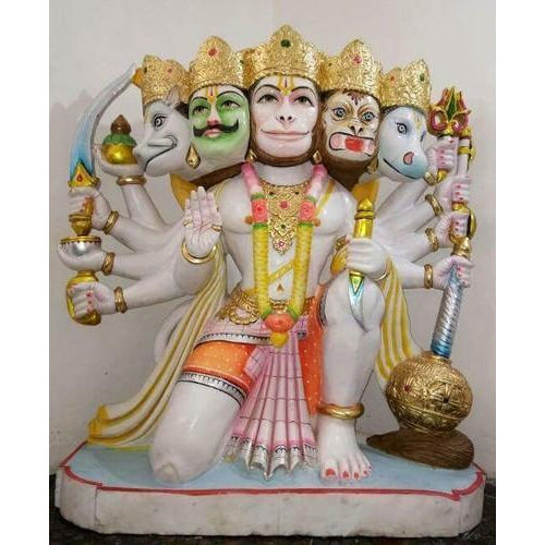 Marble Panchmukhi Hanuman Statue