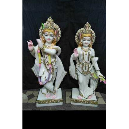 Light Weight Radhe Krishna Marble Statues