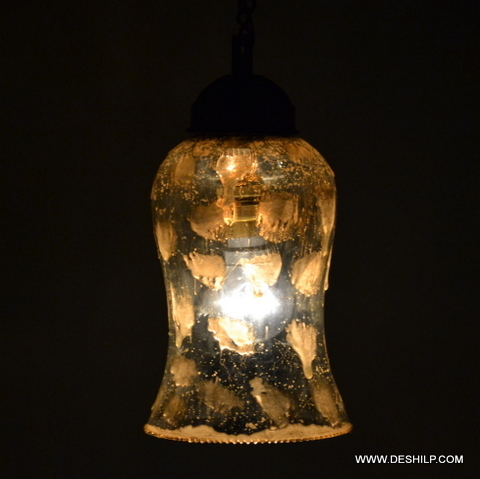 LATEST DESIGN SILVER GLASS HANGING LAMP