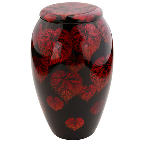 Crimson Leaves Cremation Urn For Ashes