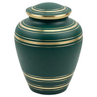 Elite Forest Green Brass Urn