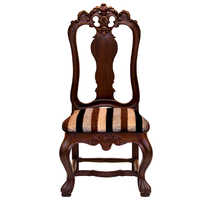 Brown Modular Armless Wooden Chair