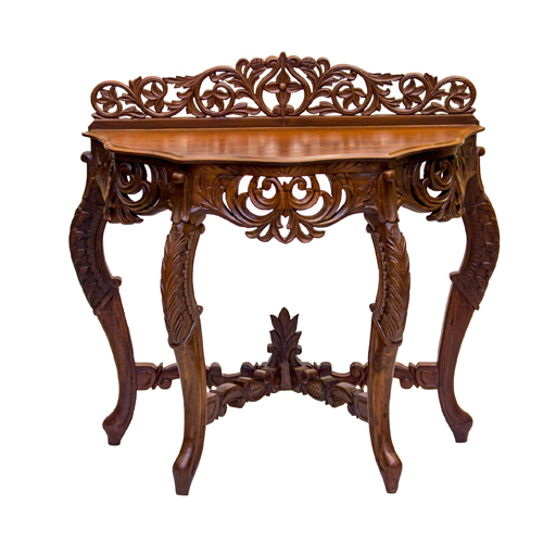 Brown Teakwood Console Table