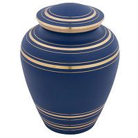 Elite Delta Blue Brass Urn