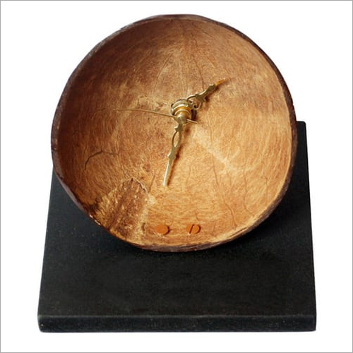 Brown Coconut Shell Clock