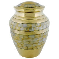 Elite Hammered Gold Cremation Urn