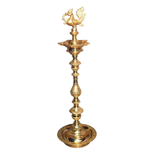 Annam Kuthu Vilaku - Brass, Handmade for Religious Practices | Eco-Friendly, Washable, Polished Finish for Daily Rituals in Hinduism