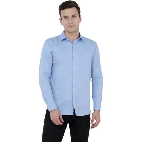 Mens Blue Formal Designer Shirt