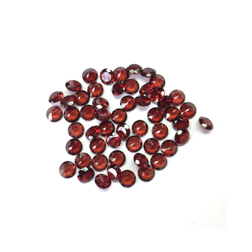 Natural Mozambique Garnet Round Faceted Gemstone Natural Mozambique Garnet Round Faceted Gemstone