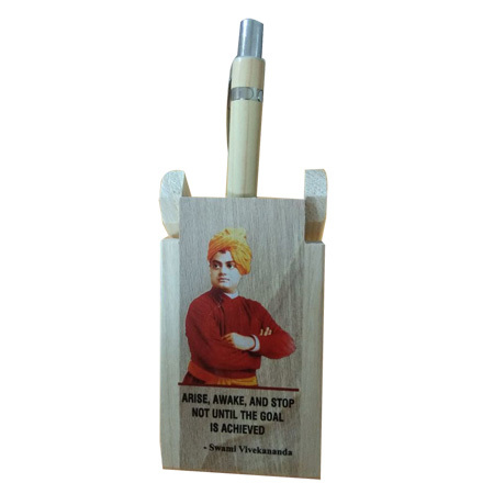 Handicraft Wooden Pen Stand