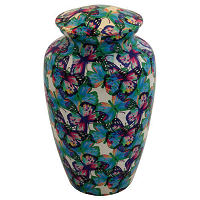 Multi -color Butterfly Kaleidoscope Urn