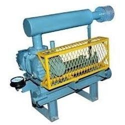 Blue And Yellow Industrial Twin Lobe Air Blower