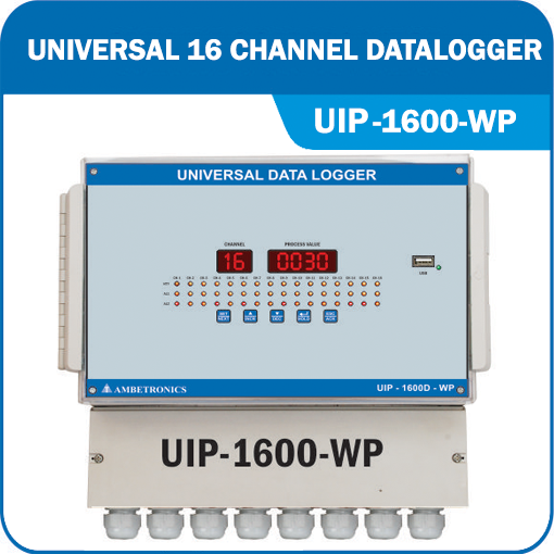 16 Channel Panel Mounted Universal Input Data Logger