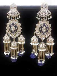 Designer Kundan Meena Earrings