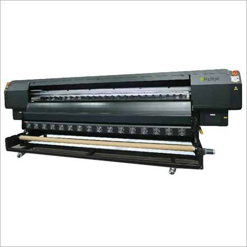 Black Type A Solvent Printer - Steel, L 11500 x W 4960 x H 1600 mm | 720 DPI, 850-2700 sq.ft/hr Color Print Speed, Automatic, USB 3.0