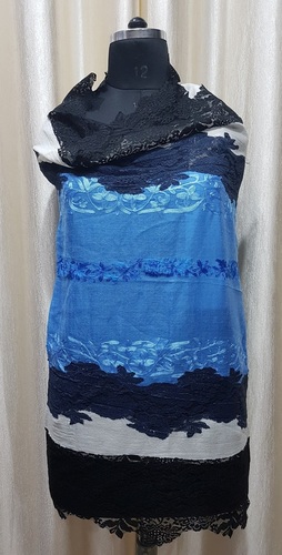 Assorted Fine Wool 5 Double Side Lace With 3 Line Embroidery