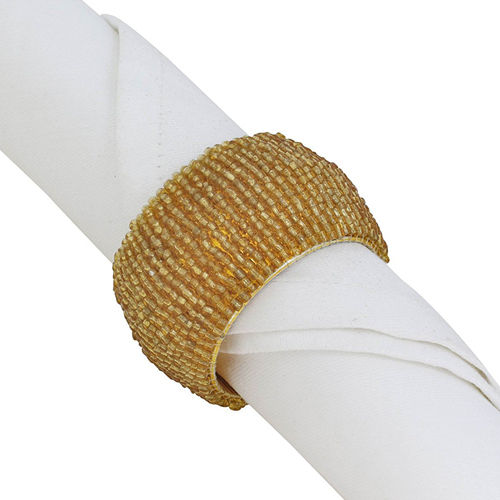 Gold Beaded Napkin Ring