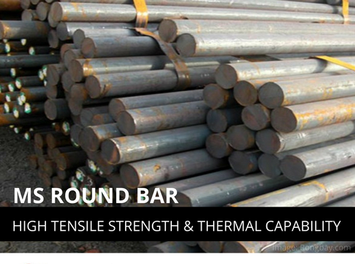 Round Bar - IS 2062 Mild Steel, 5-100 mm Thickness , Non-Corrosive, Excellent Tolerance, Lightweight