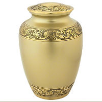 Classic Laurel Gold Urn Extra Large