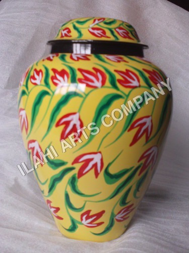 Brass Antique Blessing Leaves Cloisonne Cremation Urns