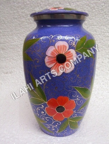 Coated Beautiful Flowers Cloisonne Cremation Urns