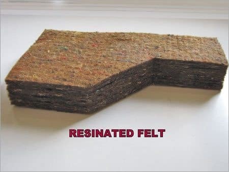 Brown Non Moldable Resinated Felt