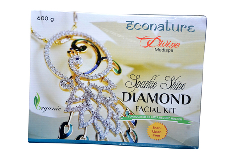 Diamond Facial Kit - Herbal Extract Cream Formula | Sparkle Shine by Limca Record Holder, Suitable for All Skin Types, Skin Brightening Treatment
