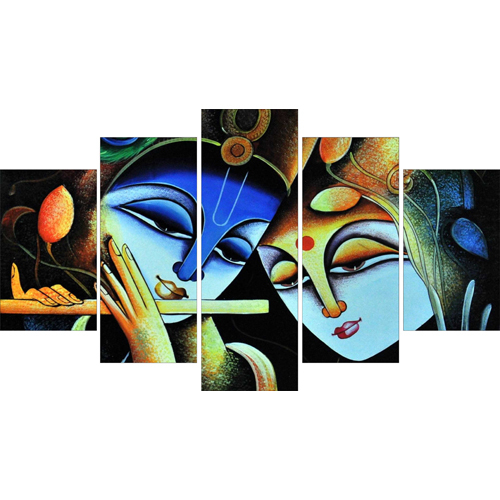 5 Radha Krishna Panel Wall Decor
