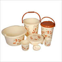 Pink Blue Light Broun Bathroom Bucket Set