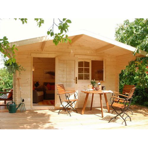 Wooden House - Variable Dimensions, Gabled Roof, Double Glazed Windows | Durable, Termite Resistant, Fine Finish, Optimized Sunlight Passage, Precised Design