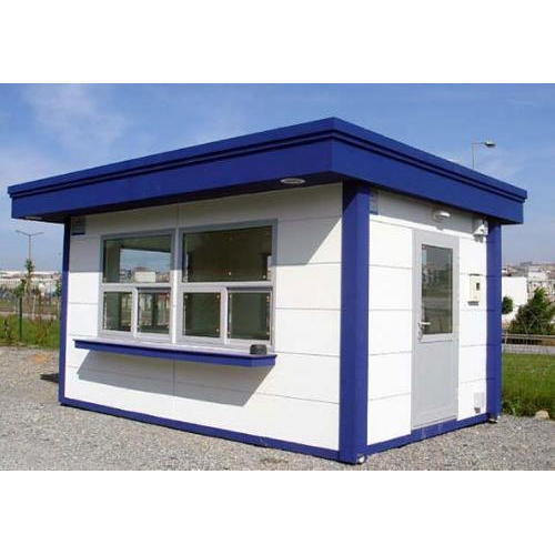 FRP Portable Security Cabin - Variable Dimensions Blue Color 1 Door 1-2 Windows | Aesthetic Appeal Customizable Durable Structure Easy Assembly Weatherproof Secure Design