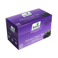 Blueberry Green Tea - Solid Extract, 2g Instant Bagged Tea | Herbal Blend With Guduchi, Jamun & Karvellak, Smooth Flavor, Green Color, No Sugar