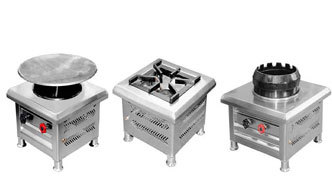 Pav Bhaji Burner - Stainless Steel, Semi Automatic, Square Shape | Gas Powered, 220-440 Volt, Ideal for Hotels and Restaurants, Warranty Included