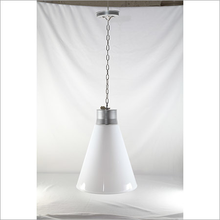 C.F.L Vivo Hanging Light With Chain- Milky