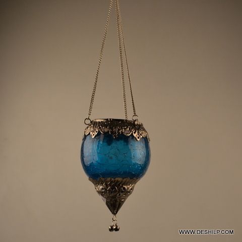 CREAK GLASS HANGING CANDLE HOLDER