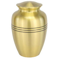 Classic Three Bands Urn in Gold Extra Large