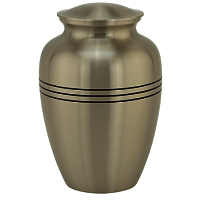 Classic Three Bands Urn in Gold Extra Large