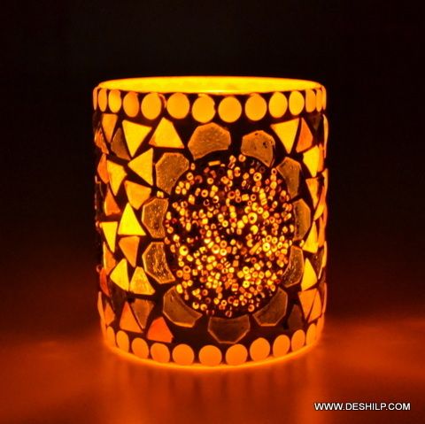 MOSAIC T LIGHT CANDLE HOLDER