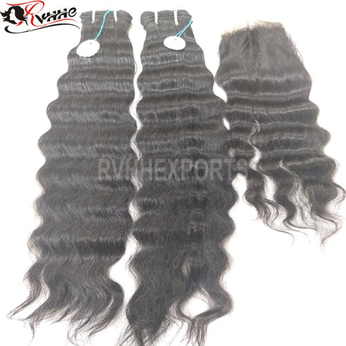 Curly Unprocessed Natural Indian Virgin Human Hair Length: 10- 30 Inch (In)