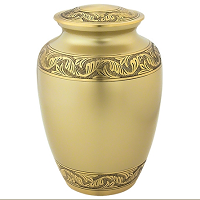 Classic Laurel Pewter Brass Urn